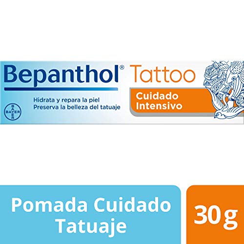 Bepanthol Tattoo Crema Tatuaje con Pantenol, Hidrata, Repara la Piel y Preserva la Belleza del Tatuaje, 30 g