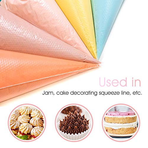 Beunyow Mangas Pasteleras Desechables, 100pcs 41cm Bolsas de Pastelería de Plástico Manga Repostería DIY Decoración de Pasteles Herramientas para Hornear Bizcocho, Galleta, Cupcake y Hojaldre