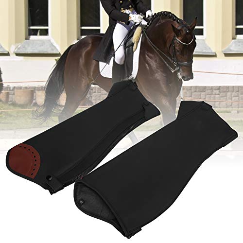 BIKING Half Chaps, 2Pcs Cuero Half Chaps Equitación Ecuestre Half Chaps Protector de Pierna para Adultos(M)