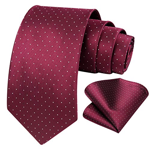 BIYINI Corbata y panuelo de corbata con diseno de jacquard Woven Classic para hombre y corbata cuadrada para hombres