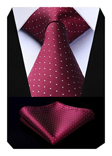 BIYINI Corbata y panuelo de corbata con diseno de jacquard Woven Classic para hombre y corbata cuadrada para hombres