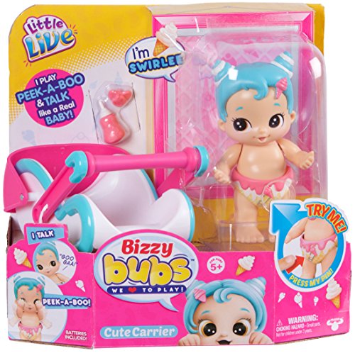Bizzy Bubs Little Live Peek-A-Boo Baby Swirlee