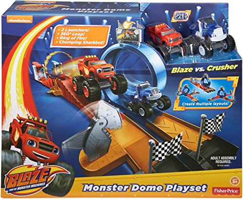 Blaze y los Monster Machines- Blaze and The Machines Monstruos Estadio Monster Dome, Color Azul, Miscelanea (Mattel CGC92)