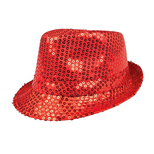 Boland 01277 - sombrero de lentejuelas, tamaño estándar, color: rojo