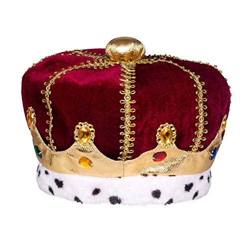 Boland 36106 – Sombrero Majestad, multicolor, corona para adultos, Rey Duquín, sombrero de peluche, carnaval, fiesta temática
