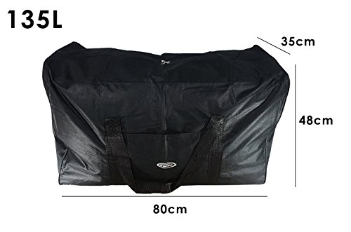 Bolsa XXL de Deporte Extra Grande de 135 litros. Maleta Ideal para Deporte, Viaje, Camping y almacenaje. Lona Muy Resistente e Impermeable.