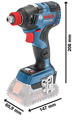 Bosch Professional 18V System GDX 18V-200 + GSB 18V-55 - Set llave de impacto + taladro percutor a batería (2 baterías x 4.0 Ah, 18V, en L-BOXX)