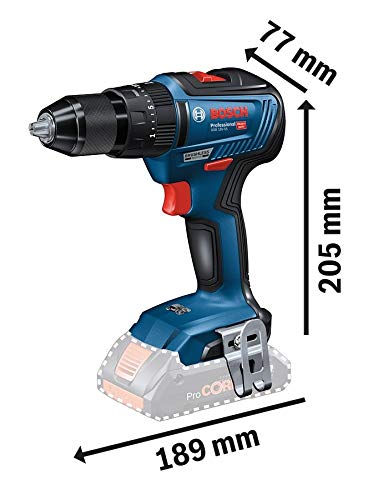 Bosch Professional 18V System GSB 18V-55 - Taladro percutor a batería (55 Nm, 2 baterías x 2.0 Ah, set 35 acc. impacto, en maletín) - Amazon Edition