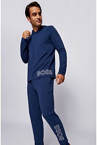 BOSS Identity LS-Camiseta H Manga Larga, Azul, M para Hombre