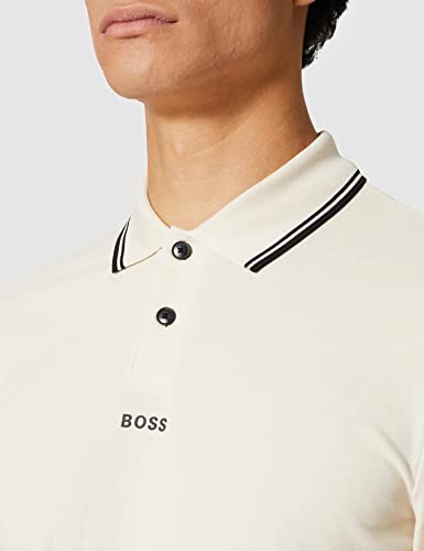 BOSS PChupLong Camisa de Polo, Blanco Abierto 131, XXXL para Hombre