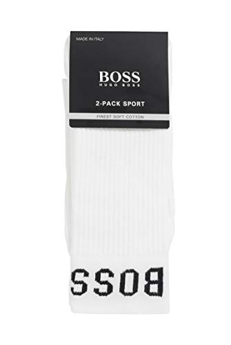 BOSS RS Sport CC Calcetines, Blanco (White 100), 43-46 (Pack de 2) para Hombre