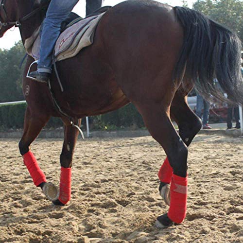 Bota De Pata De Caballo Leggings De Caballo 4 Piezas Envolturas De Polo De Caballo Pony Legging Wrap Vendaje Polo Al Aire Libre Botas Ecuestres Bracer Piernas Wraps Equipo Ecuestre (Gris)