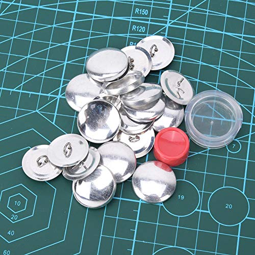 Botones para cubrir botones redondos de la cubierta de la base del botón del kit de botones de auto cubierta con respaldo plano, herramientas de fabricación de hebilla hechas a mano (25 mm)