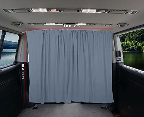 BREMER SITZBEZÜGE Separación de cabina de conductor, protección solar, cortina, compatible con Mercedes Vito W638 W639 W447 A_GR Camping Caravana Accesorios