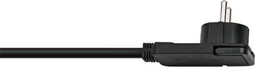 Brennenstuhl cable alargador de 2 m con enchufe plano (alargador eléctrico, enchufe plano, para interiores) negro