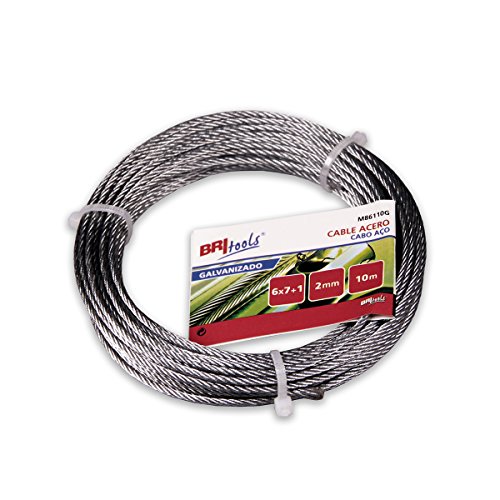 BriTools M86110G Cable acero galvanizado, 2 mm