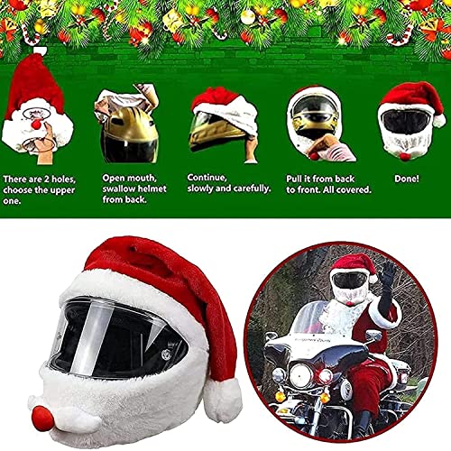 Byroads Funda navideña para Casco, Funda Personalizada para Casco Integral, Divertida Funda abatible Frontal para Casco de Moto, Funda Modular para Casco de Motocicleta, Fundas para Casco