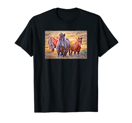 Caballo amante para las mujeres ecuestre pintura al óleo caballos Camiseta