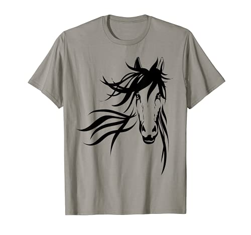 Caballo Dibujo Equitación Ecuestre Amante De Los Caballos Camiseta