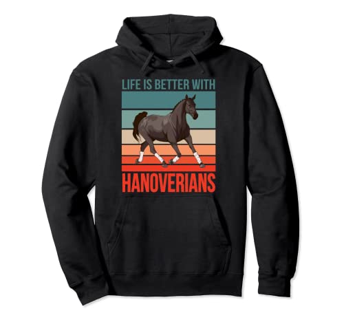 Caballo Hannoveriano La vida mejor Jinete Caballo Montar Sudadera con Capucha