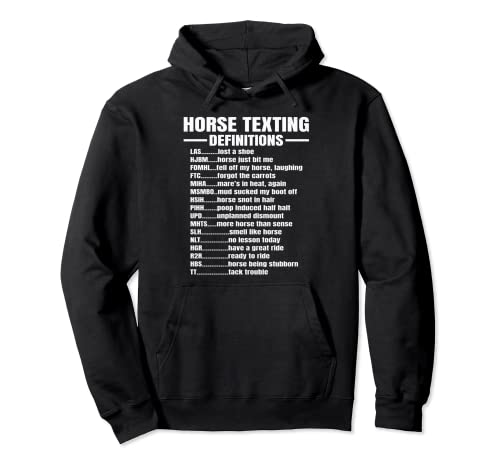 Caballo Texting Definiciones Western Racing Caballos Amante Caballo Sudadera con Capucha