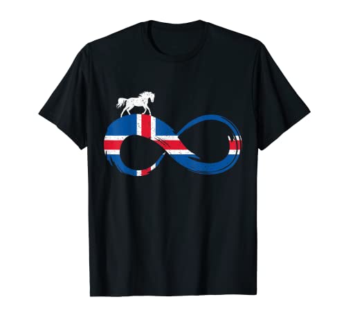 Caballos islandeses Regalo montar a caballo Islandia Bandera Camiseta