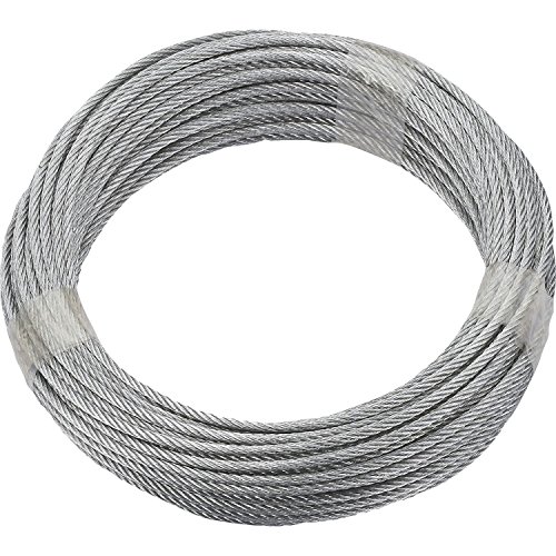 Cable de acero galvanizado, de Ruck Zuck, 3 mm, longitud 20 m, 6 x 7 trenzados
