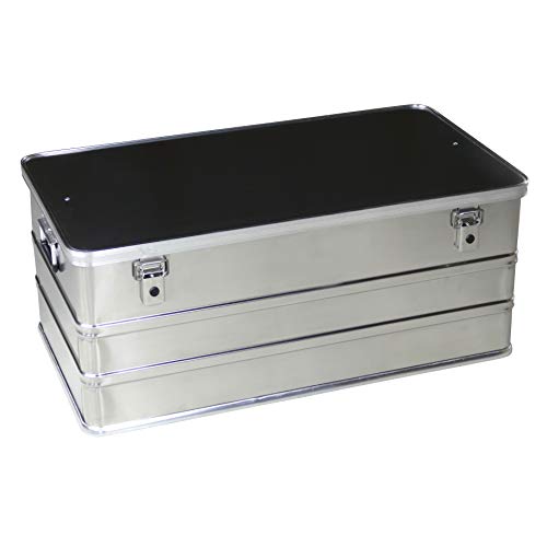 Caja de aluminio de 140 litros de capacidad, caja de transporte, caja de almacenamiento, caja industrial, caja de aluminio