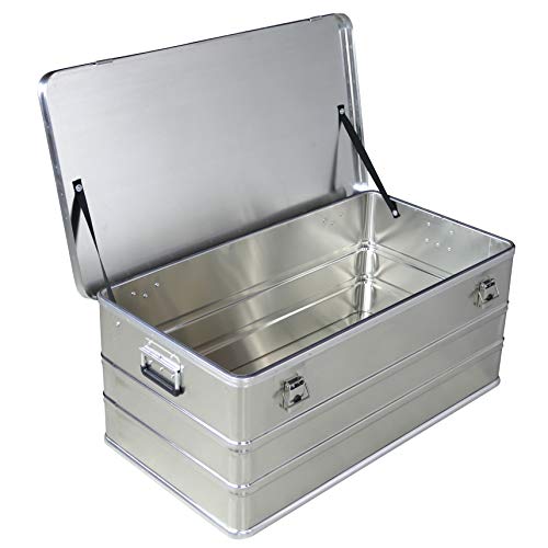 Caja de aluminio de 140 litros de capacidad, caja de transporte, caja de almacenamiento, caja industrial, caja de aluminio
