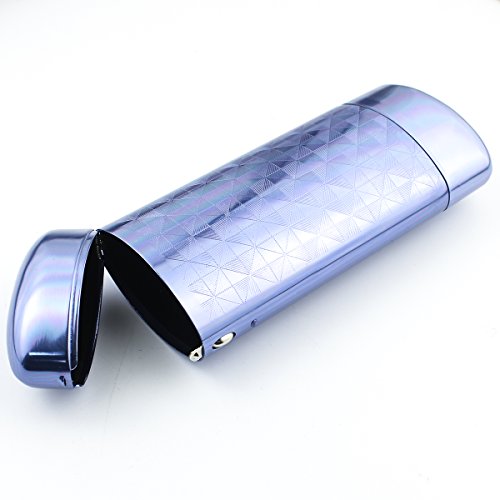 Cajas de protección para gafas de metal compactas de Glasees, azul, Talla única