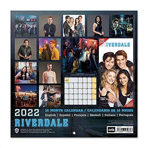 Calendario Riverdale 2022 incluye póster de regalo - Calendario 2022 pared │ Calendario anual 2022 pared - Calendario mensual - Producto con licencia oficial