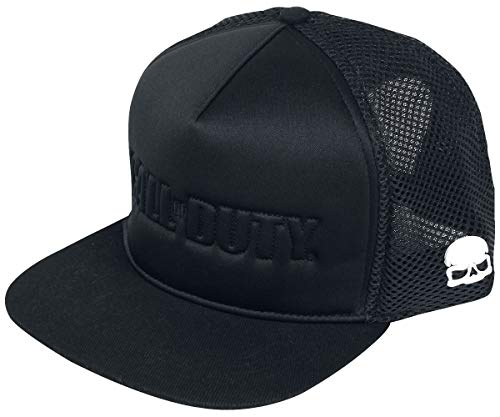 Call of Duty Logo Hombre Gorra Negro One Size, 100% poliéster,