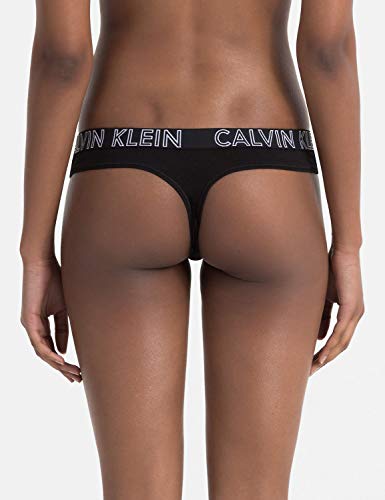 Calvin Klein 000QD3636E Tanga, Negro (Black 001), S para Mujer