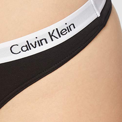 Calvin Klein Thong-Carousel Bragas, Negro (Black 001), S para Mujer
