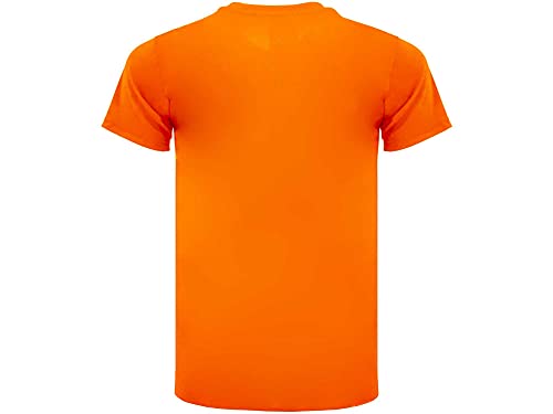 Camiseta de fútbol holandesa oficial 2020, modelo neutro, material 100% poliéster, unisex, tallas de niño y adulto, producto con licencia oficial del club. Color naranja/negro., naranja., 14 años