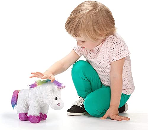 CANOPUS Peluche Unicornio, Animales de Peluche, Peluche de Unicornio, Juguetes de Caballo Arco Iris, Poni Rosa, Suave y Esponjoso Unicornio para niñas y niños