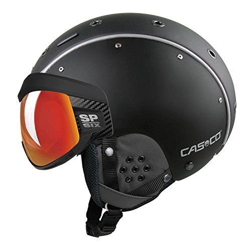 Casco SP-6 Six Voutron Visera, Todas Las Estaciones, Hombre, Color Negro, tamaño Large