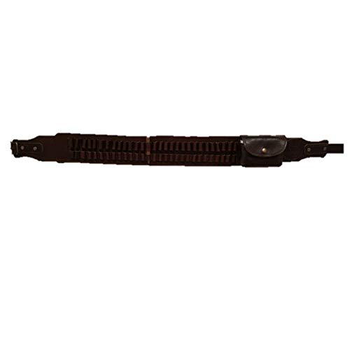 CAZA Y AVENTURA Canana de Cuero Porta Balas para Calibre 300 Talla 44-48