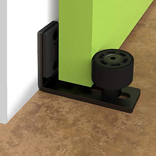 CCJH Guía de piso ajustable para puerta corrediza de granero Guía inferior de pared/puerta