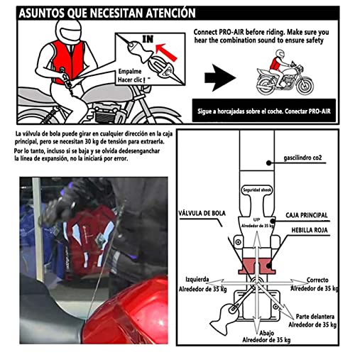 Chaleco Airbag Moto,Airbag Moto Homologado Chaleco Reflectante Chaqueta Moto Hombres Mujer Con Protecciones Motocicleta Chaleco Airbag Profesional Protege Espalda Cintura Caderas (3XL, negro)