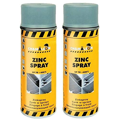 Chamäleon Zink Spray imprimación 2 x 400 ml Protección contra la corrosión 1 K Protección de zinc