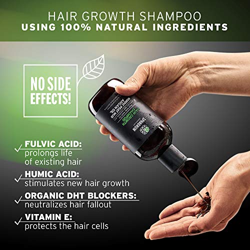 Champú anticaida para hombres: refuerzo natural de biotina con aceite de argán y lodo de turba, tratamiento eficaz contra la caída del cabello