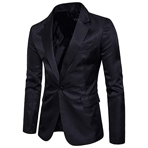 Chaqueta Hombre Slim Fit Color Sólido/Impresión Trajes Hombre Manga Larga Solapa Vintage Chaqueta Hombre Negocios Banquete Hosting Rendimiento Trajes Chaqueta Hombre