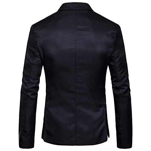 Chaqueta Hombre Slim Fit Color Sólido/Impresión Trajes Hombre Manga Larga Solapa Vintage Chaqueta Hombre Negocios Banquete Hosting Rendimiento Trajes Chaqueta Hombre