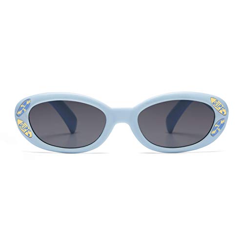 Chicco - Gafas de Sol Infantiles Para Bebés De 0 meses, Con Montura flexible y Lentes Anti Arañazos, Color Azul, Estampado Surf