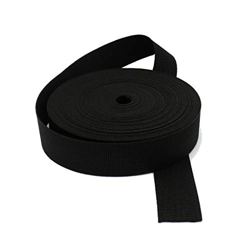 Cincha negra de calidad Super Extra dura de tapicería de 50 mm. para asientos 24 metros. (24 metros)