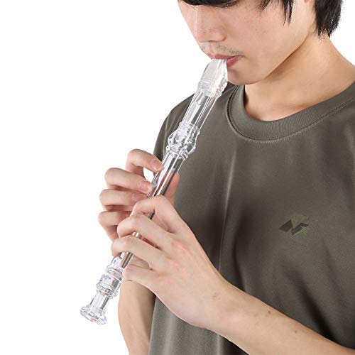 Clarinete con llave G, clarinete de 8 orificios, calidad estricta, duradero, hermoso para instrumentos musicales, uso general, uso profesional, niños(Transparent)