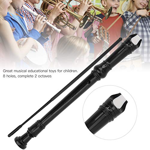 Clarinete Easy G Key, hermoso clarinete de 8 orificios, calidad estricta, pulido suavemente, uso profesional para instrumentos musicales, niños, uso general(black)