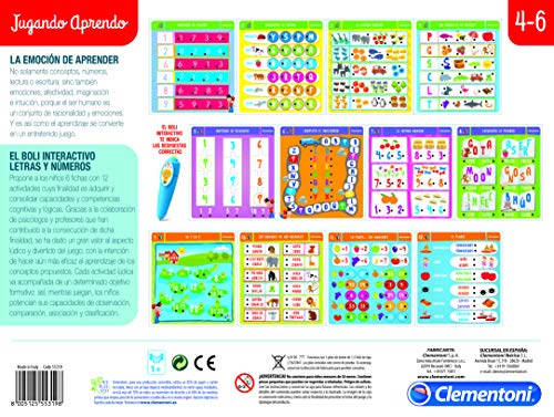 Clementoni-55319 - Boli Interactivo Letras y Números - juego educativo con boli electrónico a partir de 4 años