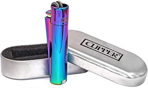 Clipper Rainbow Lighter Metal Flint (Mixed Icy Colours) by SunnyDealsÃ‚® UK by Clipper